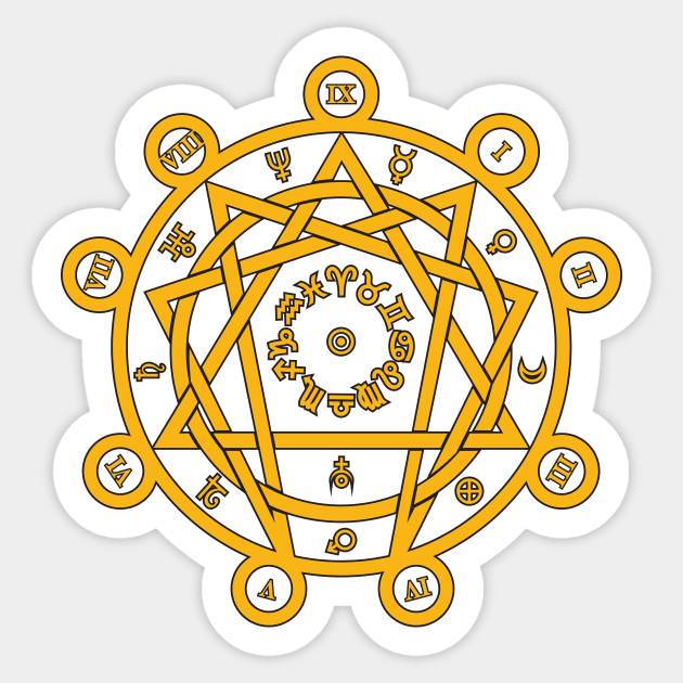 Arcane Enneagram Sticker by PeregrinusCreative